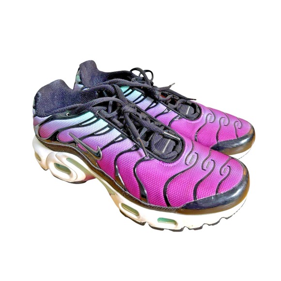 NIKE AIR MAX VIOLET MENS 7/WOMENS 8.5/BOYS‎ 7Y PRE-OWNED CD0609-300 BLK/PURPLE - Picture 1 of 12